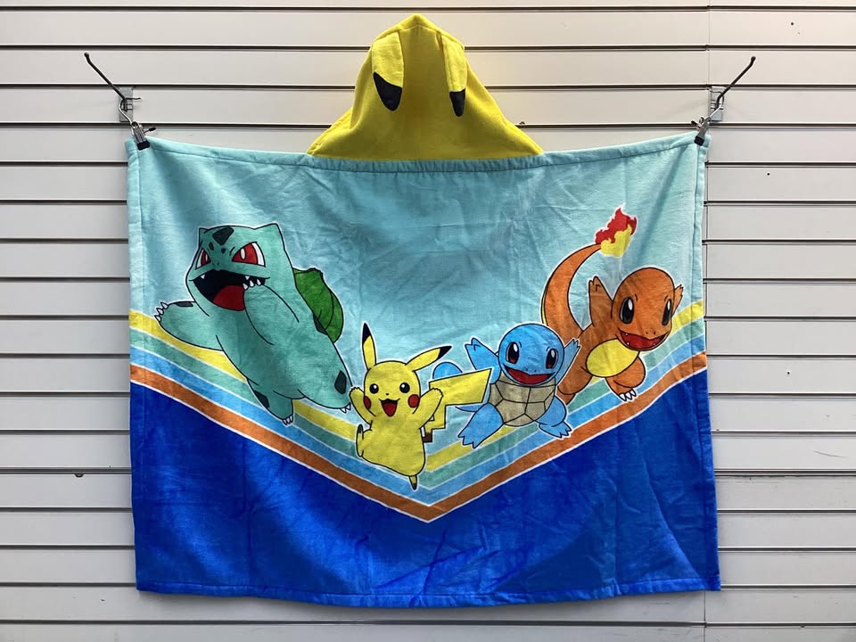 Kids Pokémon 100% Cotton Hooded Towel With Hand Pockets