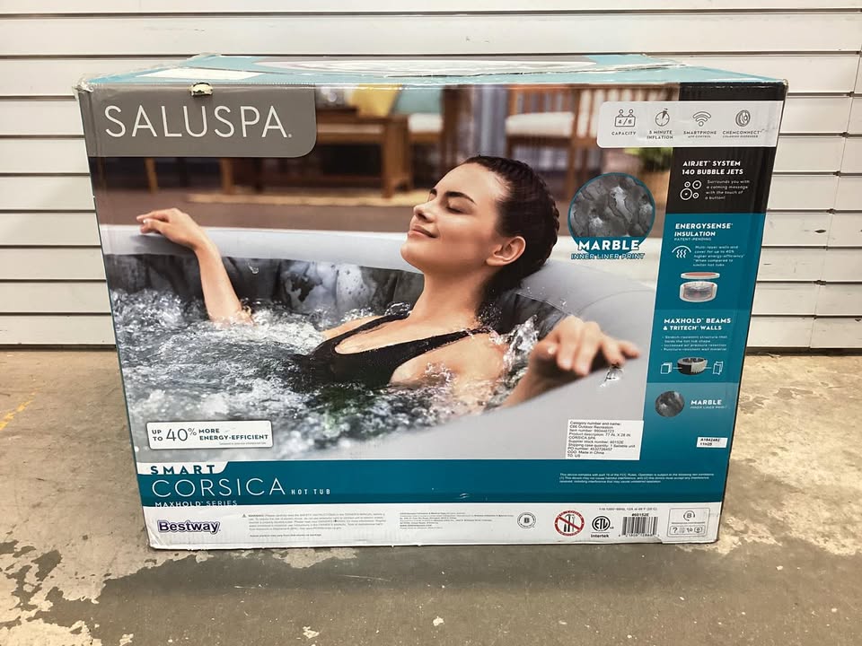 SaluSpa Corsica Round Energy-Saving Smart AirJet Inflatable Hot Tub