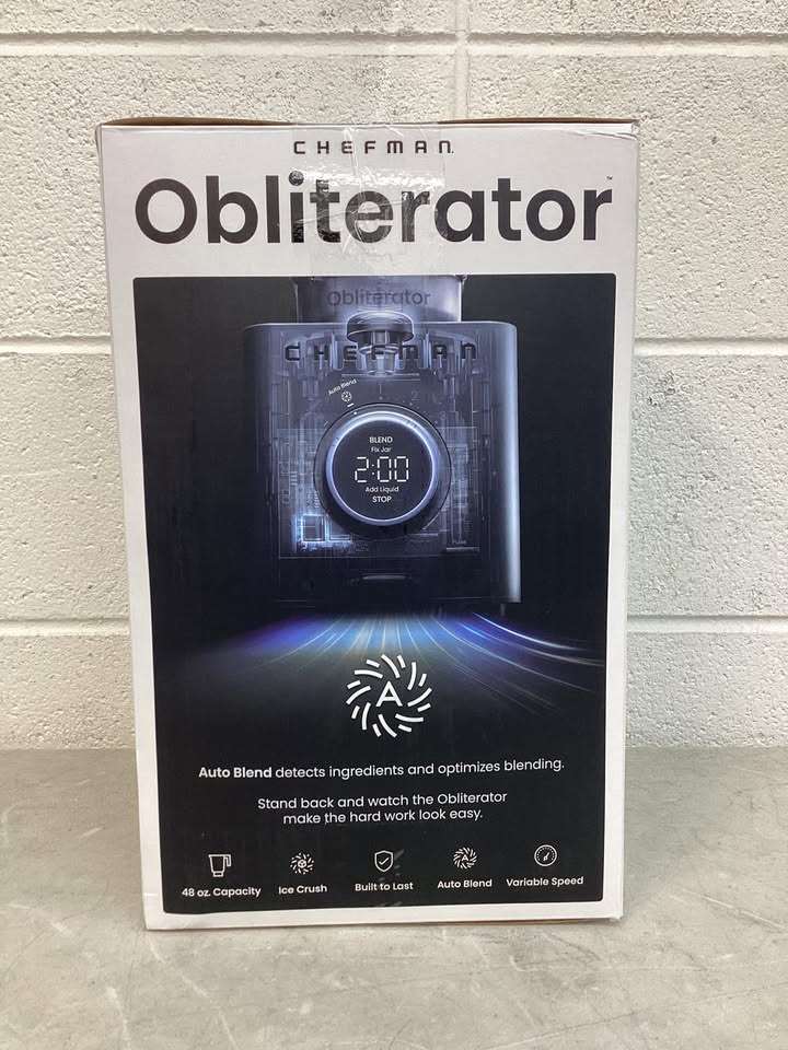 Chefman Obliterator Ice-Crushing Blender with Auto Blend Technology