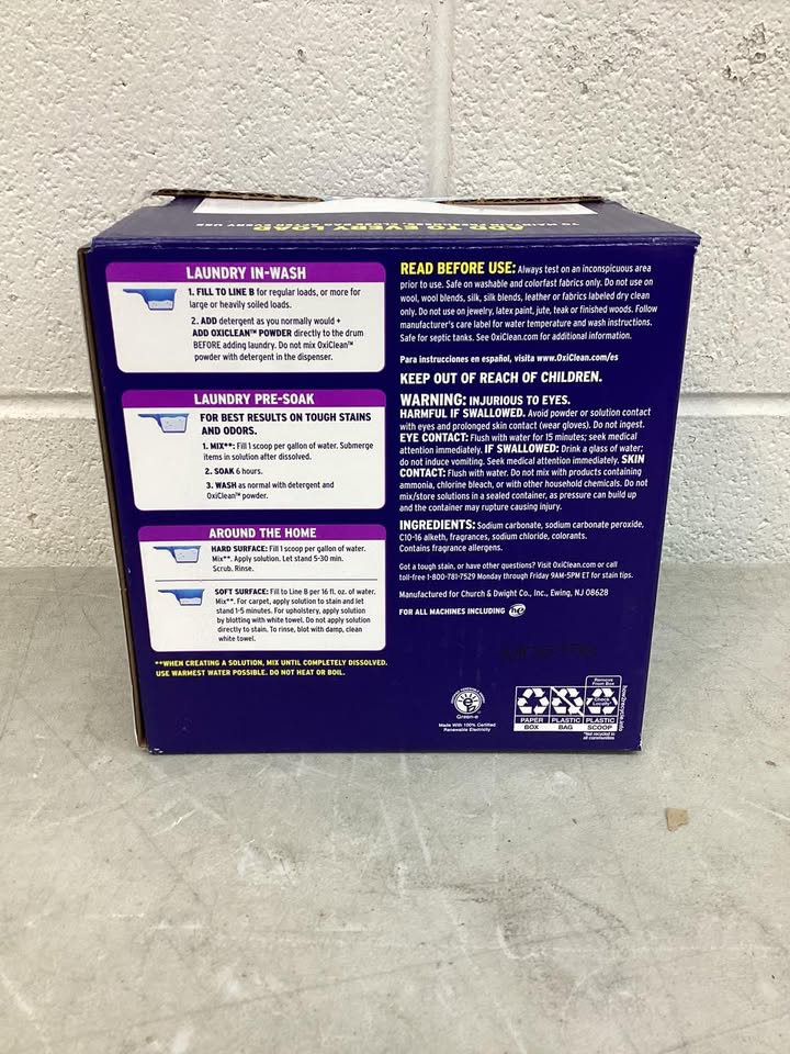 OxiClean Max Efficiency Odor Blasters Laundry Stain Remover Powder, 11 lb.
