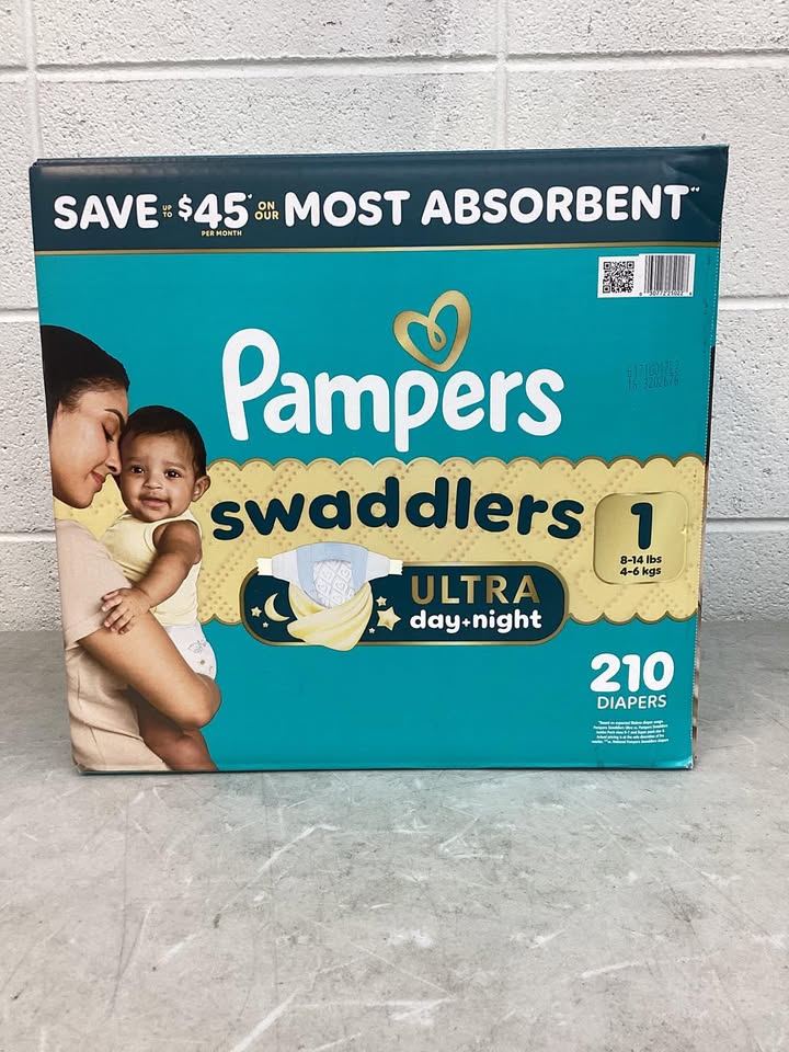 Pampers Swaddlers Ultra Diapers, Size 1, 210ct