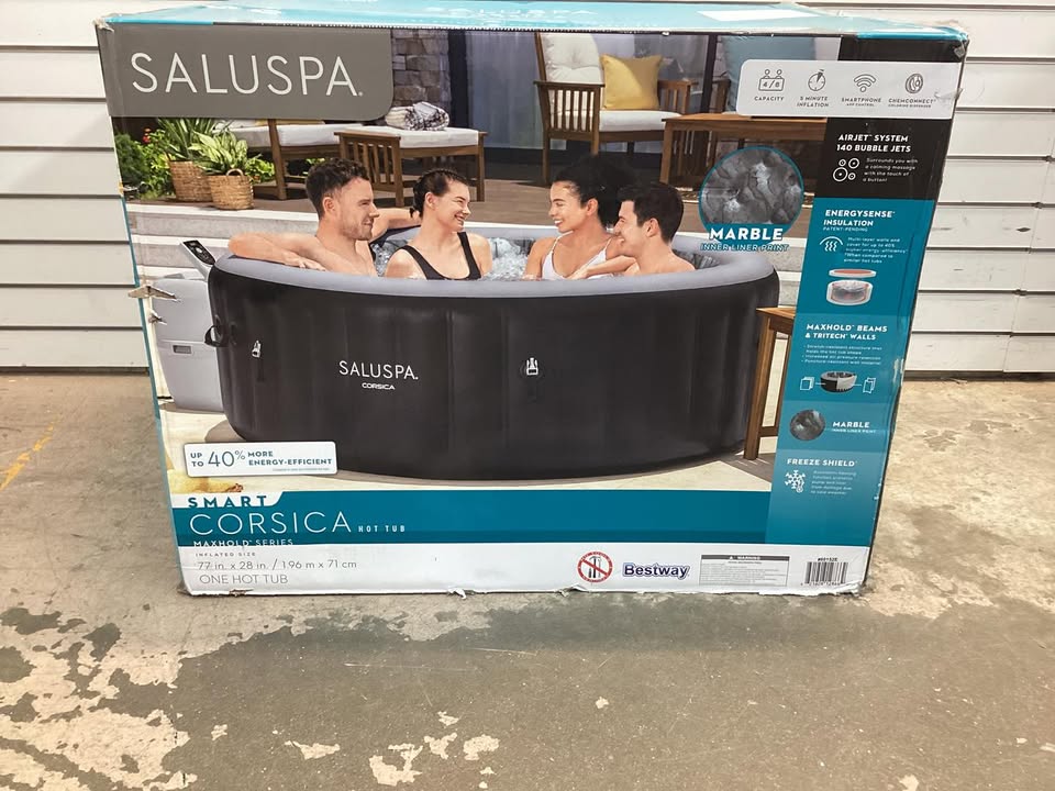 SaluSpa Corsica Round Energy-Saving Smart AirJet Inflatable Hot Tub