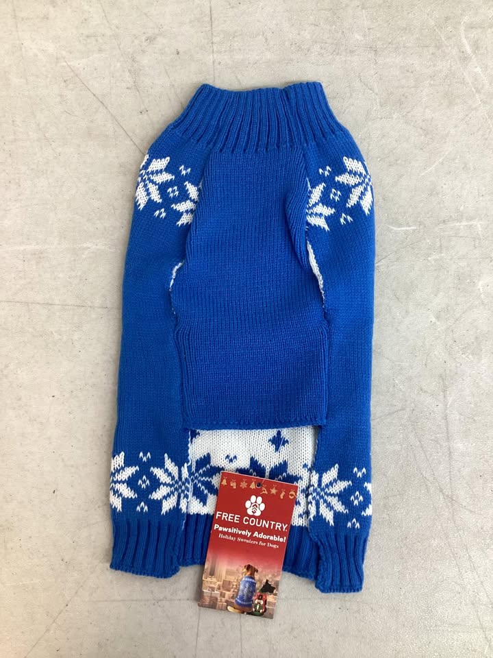 Free Country Holiday Dog Sweater, Size Small