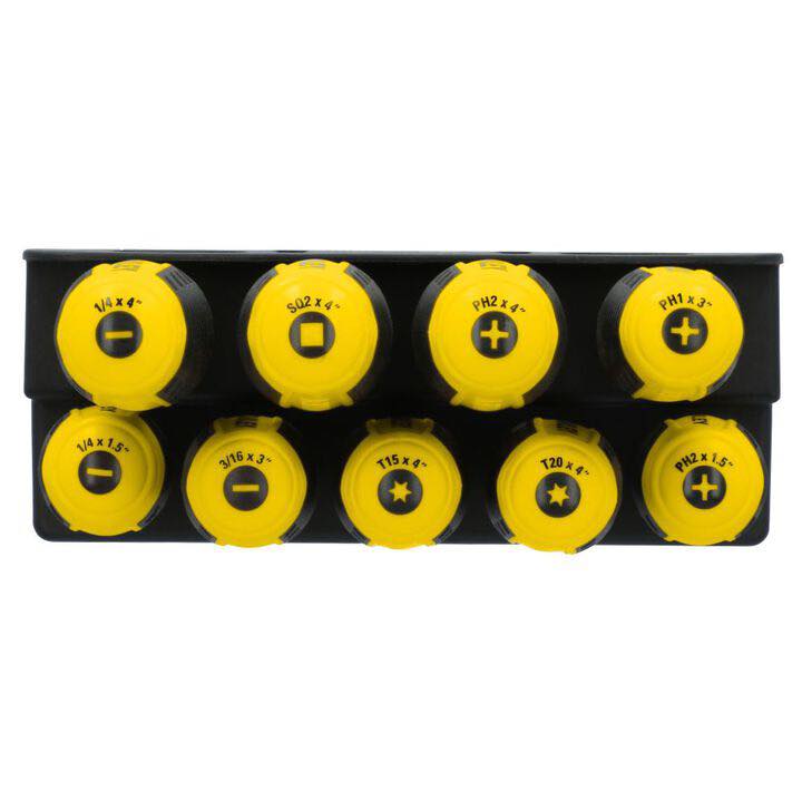 Stanley Screwdriver Set with Stand 9pc