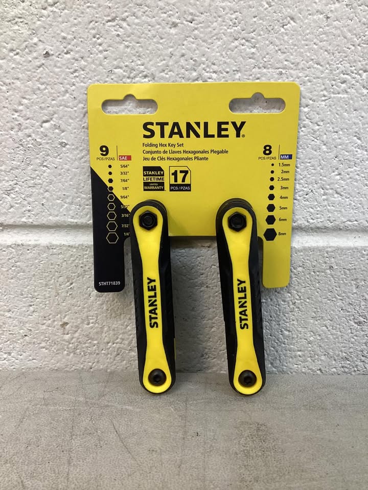 Stanley SAE and Metric Folding Hex Key Set (17-Piece)