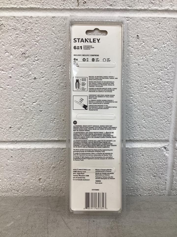 Stanley 6-in-1 Multi-Bit Screwdriver