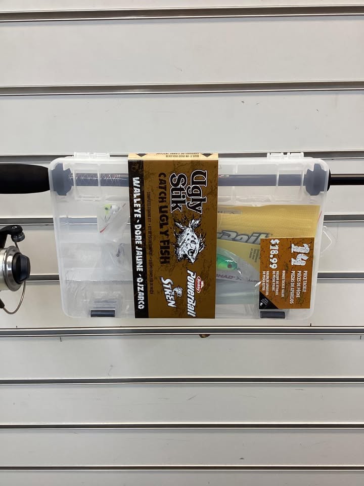 Ugly Stik Catch Ugly Fish 6’6” Walleye Spinning Combo with Tackle Box Fishing Rod
