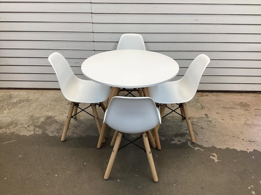 5 Pieces Kid's Colorful Set with 4 Armless Chairs
