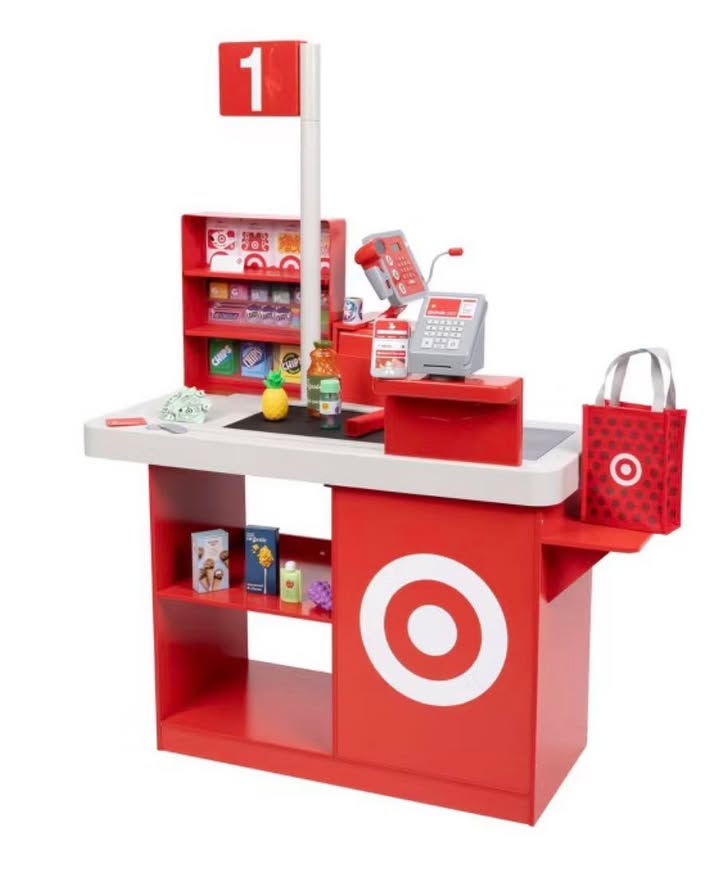 Target Toy Checklane: Pretend Shopping Accessories, Play Money, Toy Cash Register
