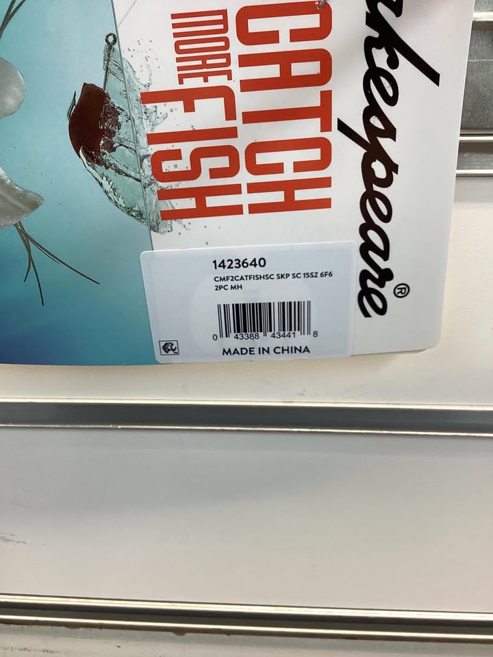 Shakespeare Catch More Fish Catfish Spincast Rod and Reel Combo with Tacklebox