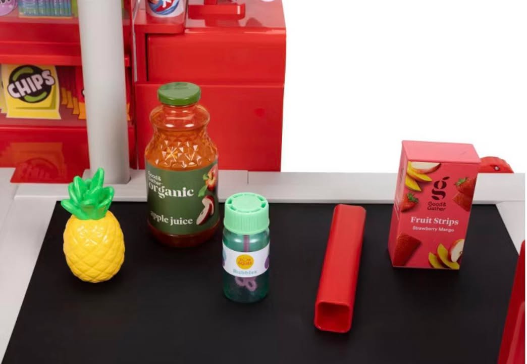 Target Toy Checklane: Pretend Shopping Accessories, Play Money, Toy Cash Register