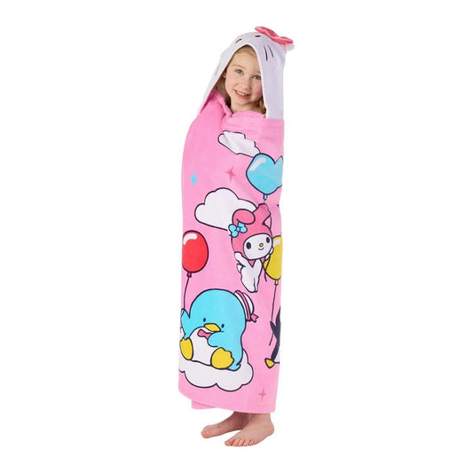 Hello Kitty and Friends 100% Cotton Hooded Towel With Hand Pockets