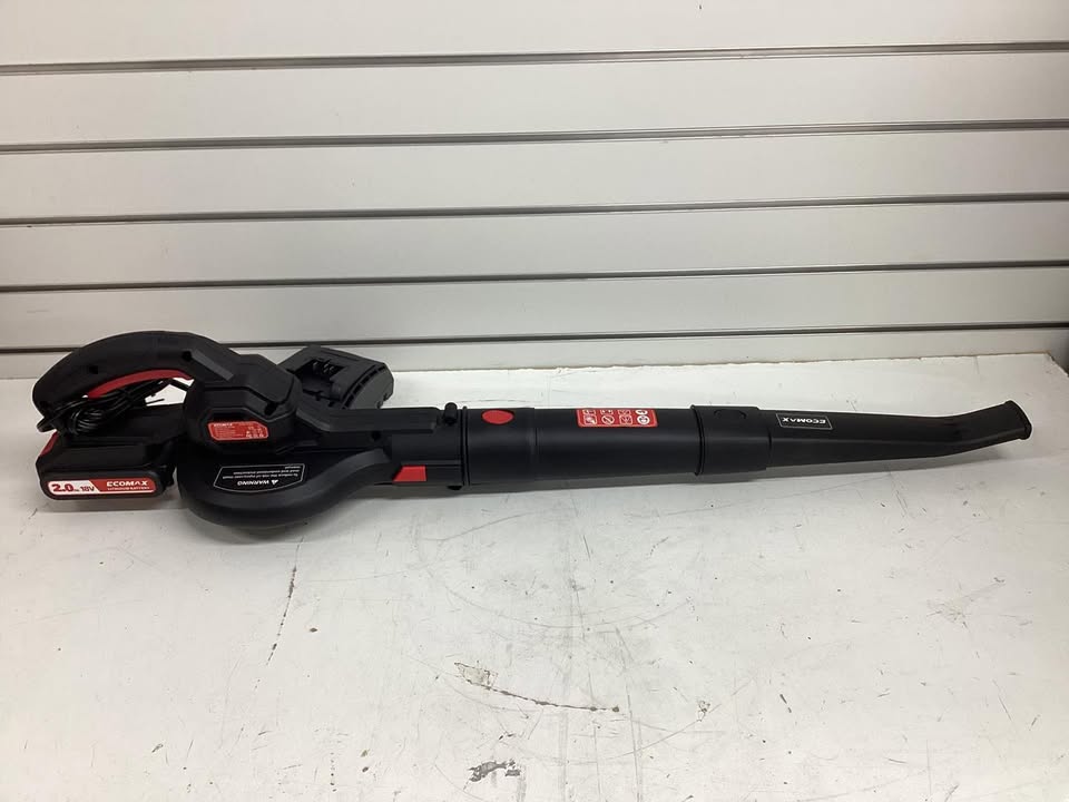 ECOMAX Leaf Blower Cordless, 18V Leaf Blower with 2Ah Battery and Charger