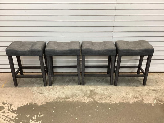 Costway 24 Inch Set of 4 Saddle Bar Stools with Padded Seat