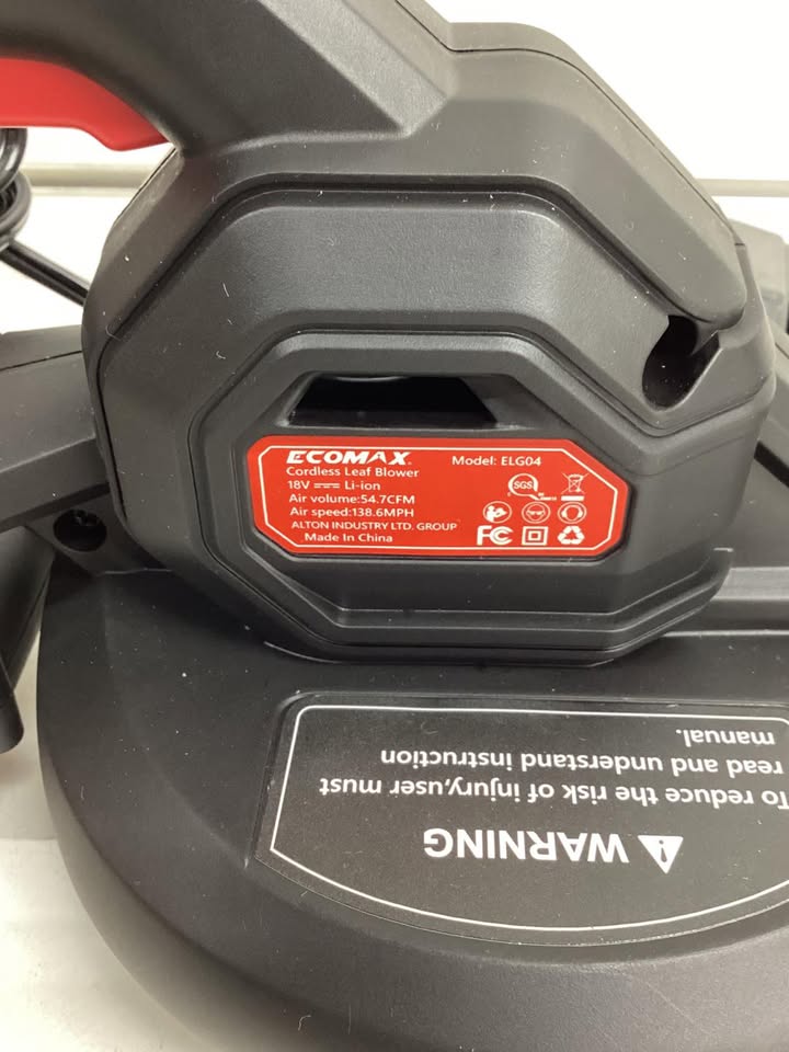 ECOMAX Leaf Blower Cordless, 18V Leaf Blower with 2Ah Battery and Charger