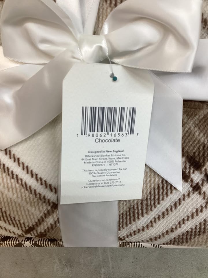 Berkshire Blanket and Home Velvetsoft Throw 60" x 70" Chocolate