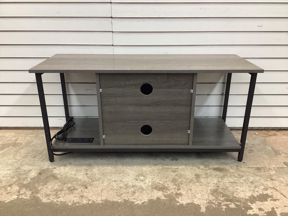 Costway Modern/Contemporary Gray 16-in W TV stand Integrated TV Mount ( Accommodates TVs up to 50-in )