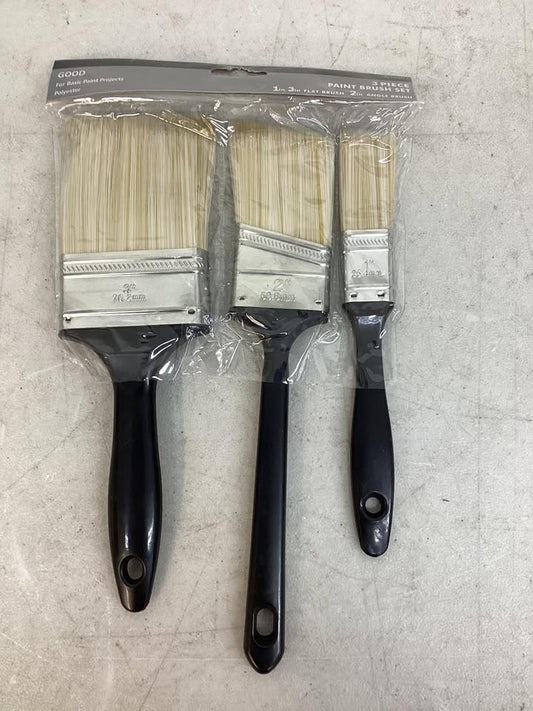 Good 3-Piece Polyester Paint Brush Set