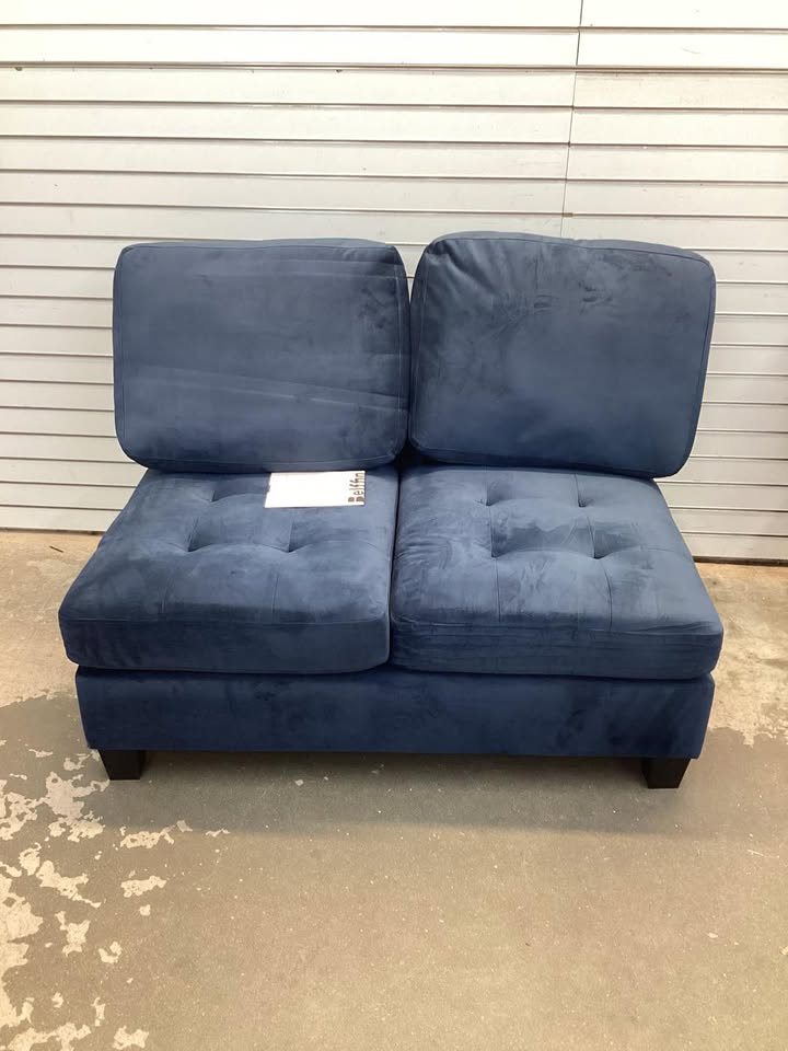 Belffin Blue Fabric Couch