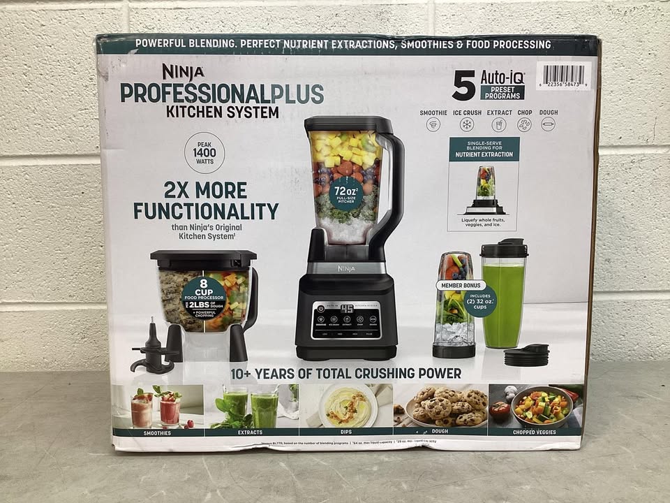 Ninja Professional Plus Kitchen System Blender and 8-Cup Food Processor with Auto-iQ
