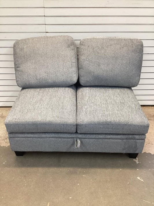 Belffin Grey Fabric Couch with Storage