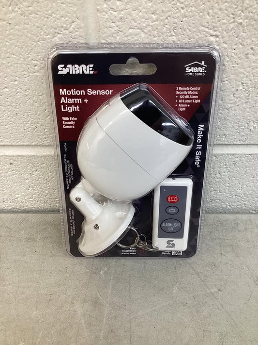 Sabre Indoor/Outdoor Motion Alarm/Light With Fake Security Camera