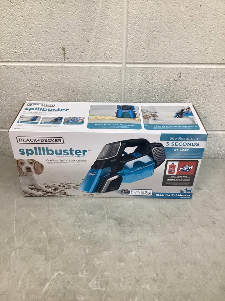 BLACK+DECKER Spillbuster Cordless Spill + Spot Carpet Cleaner with Rotating Brush