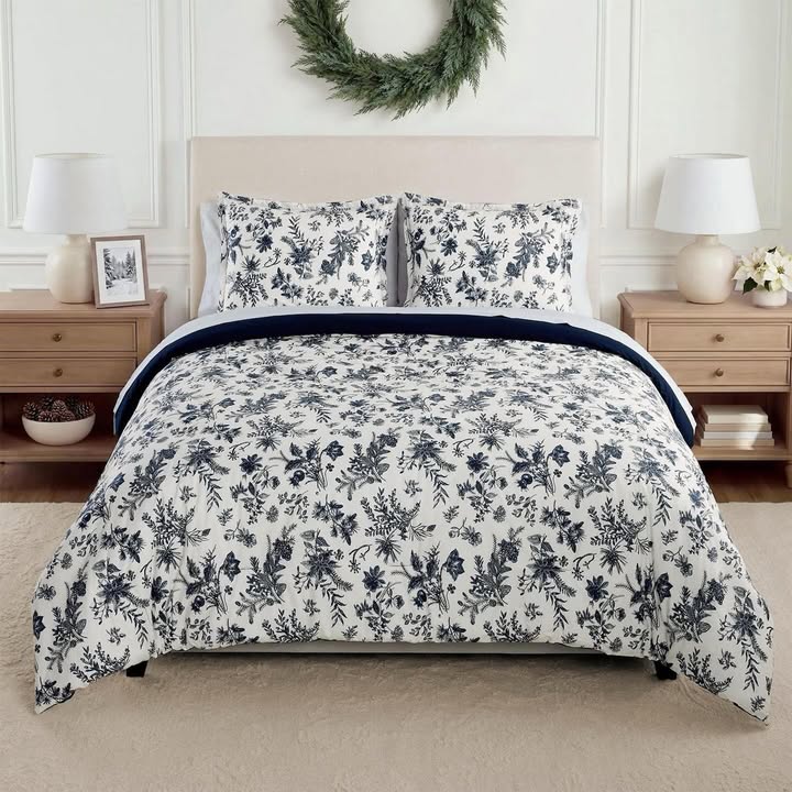 Member’s Mark 3-Piece Printed Cotton Comforter Set, Full/Queen Size