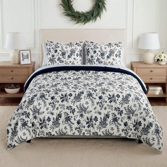 Member’s Mark 3-Piece Printed Cotton Comforter Set, Full/Queen Size