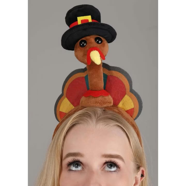 HalloweenCostumes.com One Size Fits Most Turkey Costume Headband Accessory, Brown/Black/Yellow