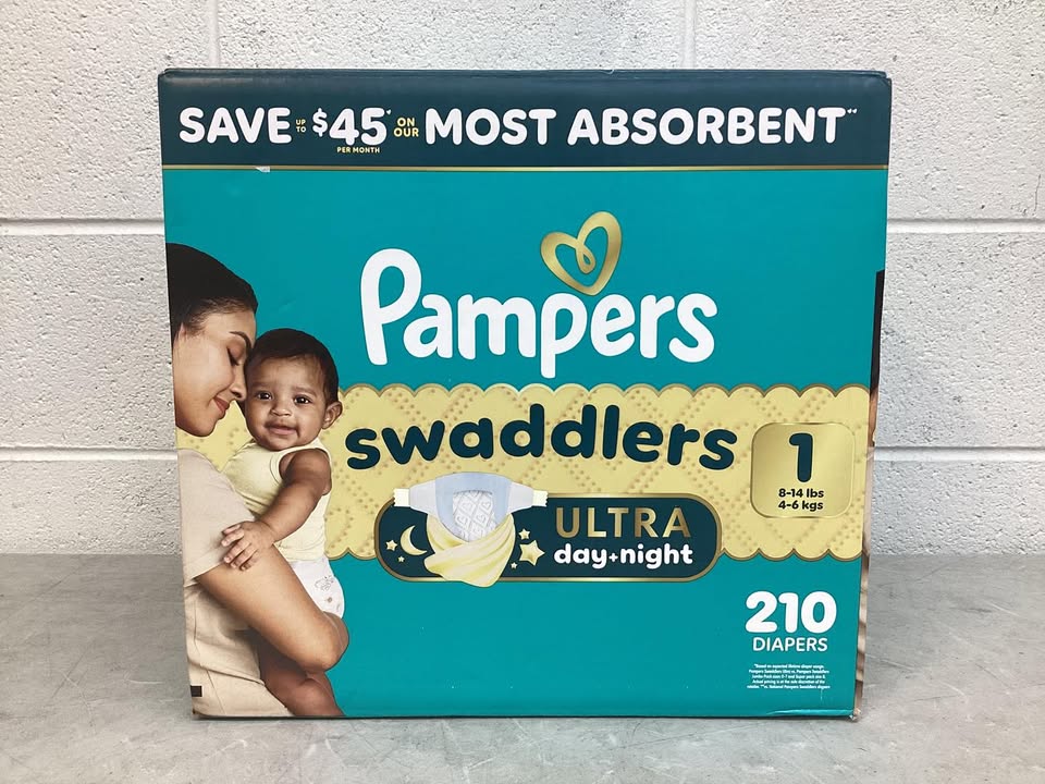 Pampers Swaddlers Ultra Diapers, Size 1