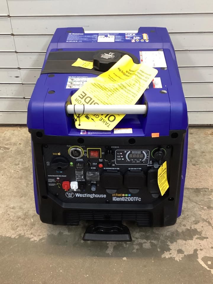 Westinghouse 8,200-Watt Peak 6600 Running Watt Remote Electric Start Tri Fuel Gas, Propane, Natural Gas Powered Inverter Generator with CO Sensor