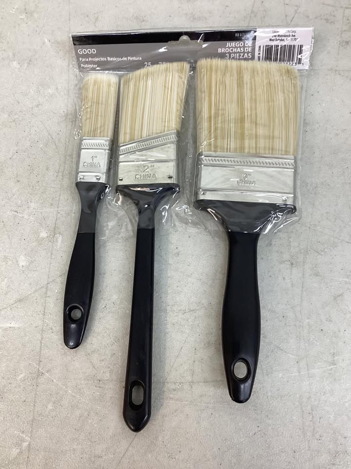 Good 3-Piece Polyester Paint Brush Set