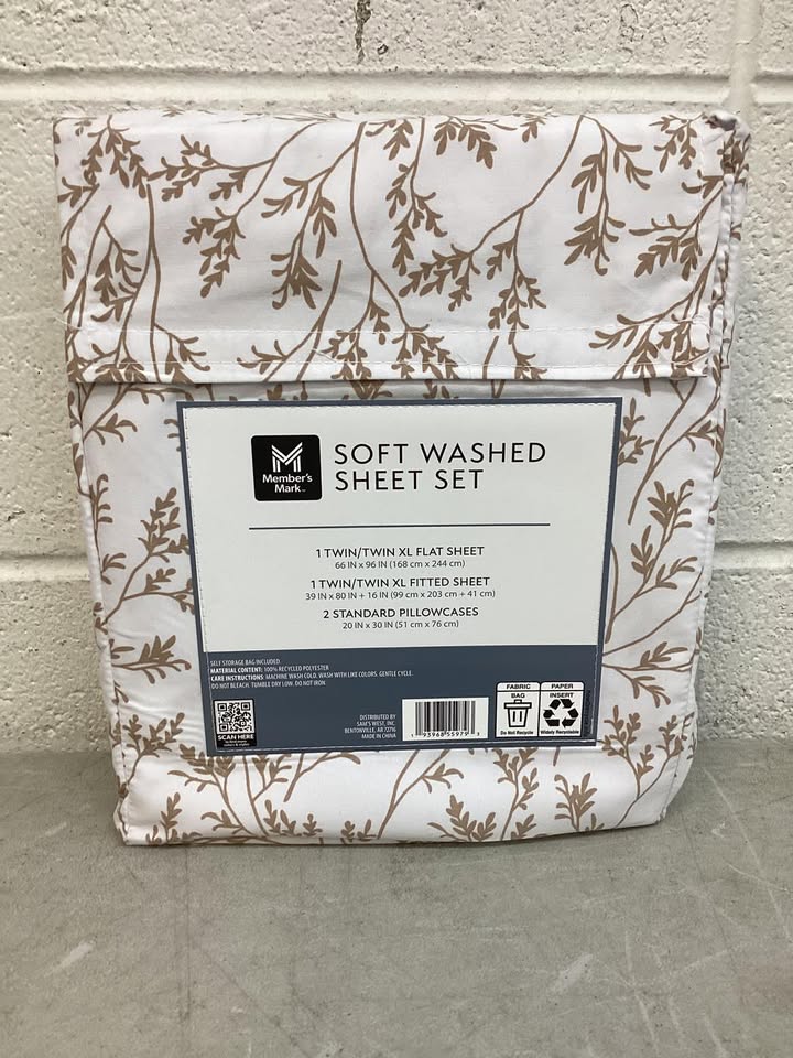 Member's Mark 4 Piece Soft Washed Sheet Set, Size Twin/Twin XL