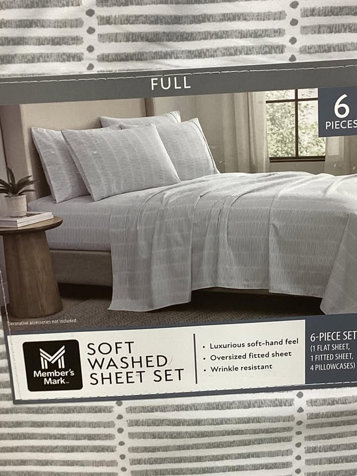 Member's Mark Soft Washed Sheet Set, Size Full