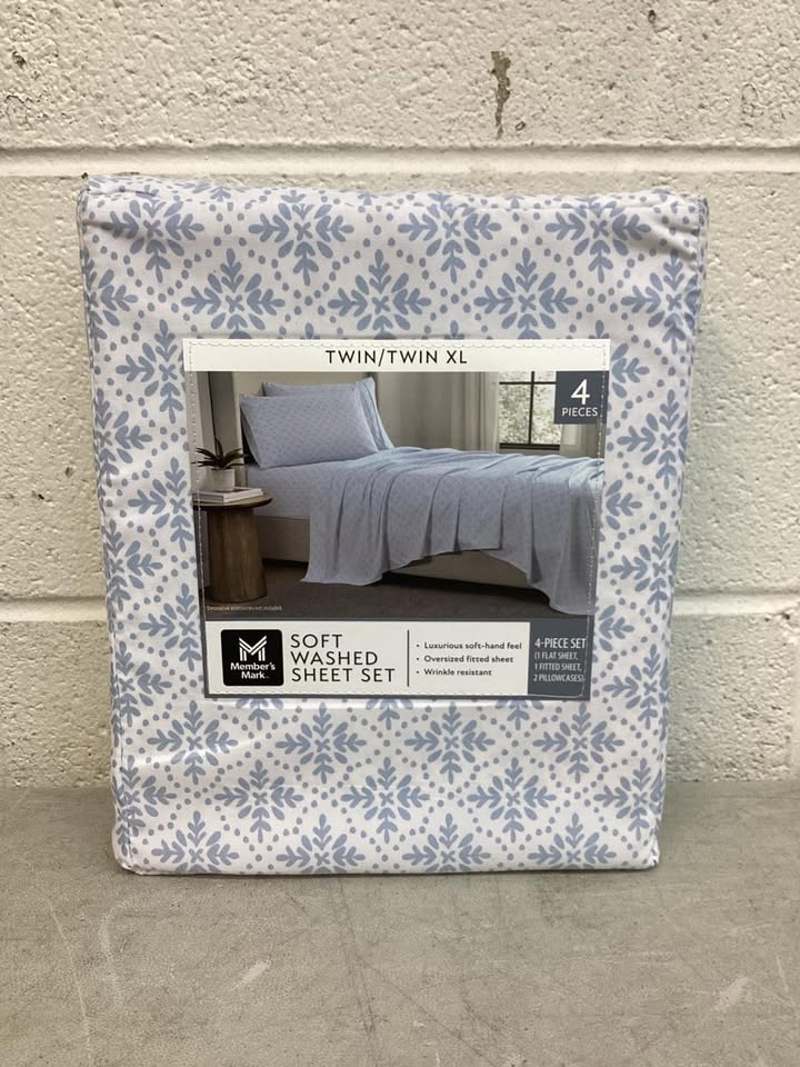 Member's Mark 4 Piece Soft Washed Sheet Set, Size Twin/Twin XL