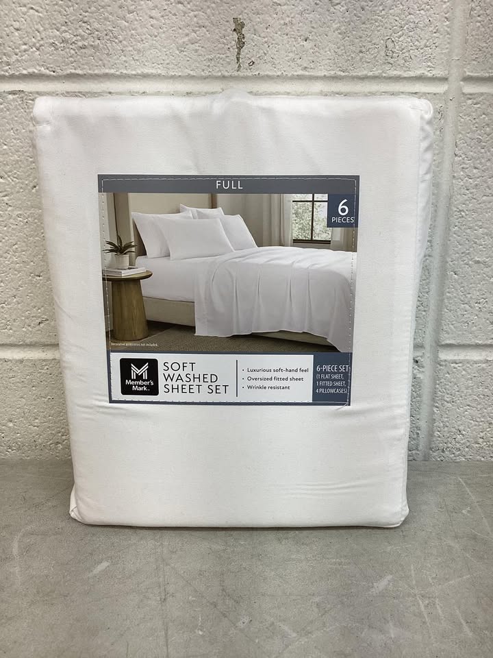 Member's Mark Soft Washed Sheet Set, Size Full