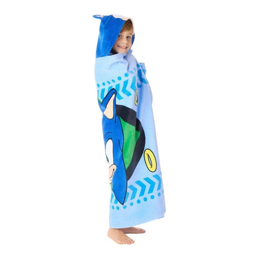 Sonic 100% Cotton Hooded Towel With Hand Pockets