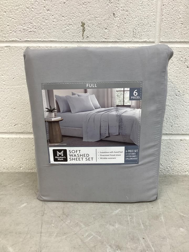 Member's Mark 6 Piece Soft Washed Sheet Set, Size Full