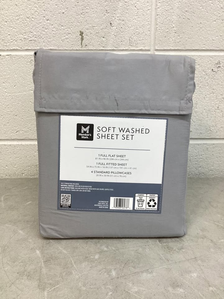 Member's Mark 6 Piece Soft Washed Sheet Set, Size Full
