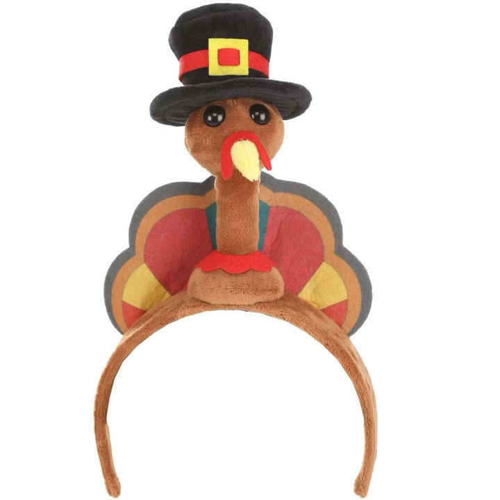 HalloweenCostumes.com One Size Fits Most Turkey Costume Headband Accessory, Brown/Black/Yellow