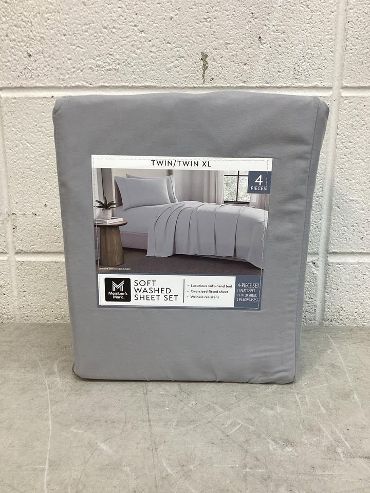 Member's Mark 4 Piece Soft Washed Sheet Set, Size Twin/Twin XL