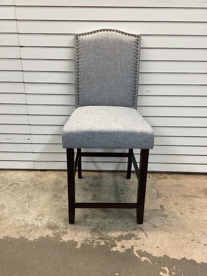 Costway Counter Height Chair with Solid Rubber Wood Frame