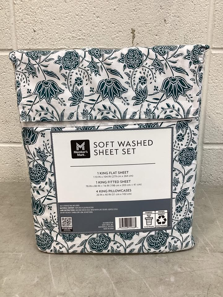 Member's Mark 6 Piece Soft Washed Sheet Set, Size King