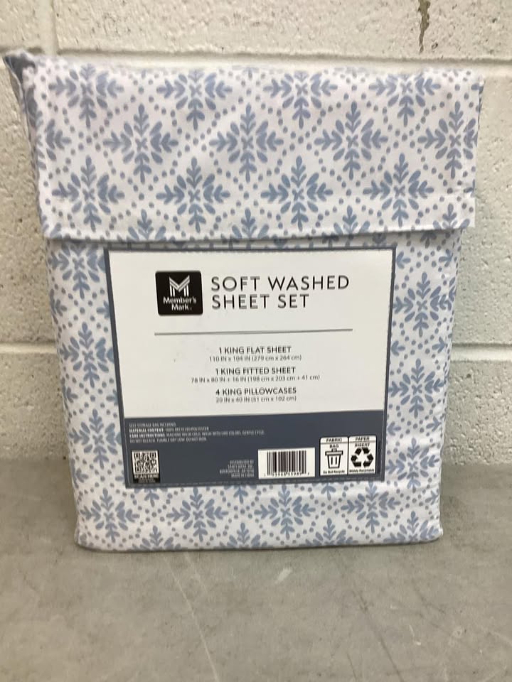 Member's Mark 4 Piece Soft Washed Sheet Set, Size King