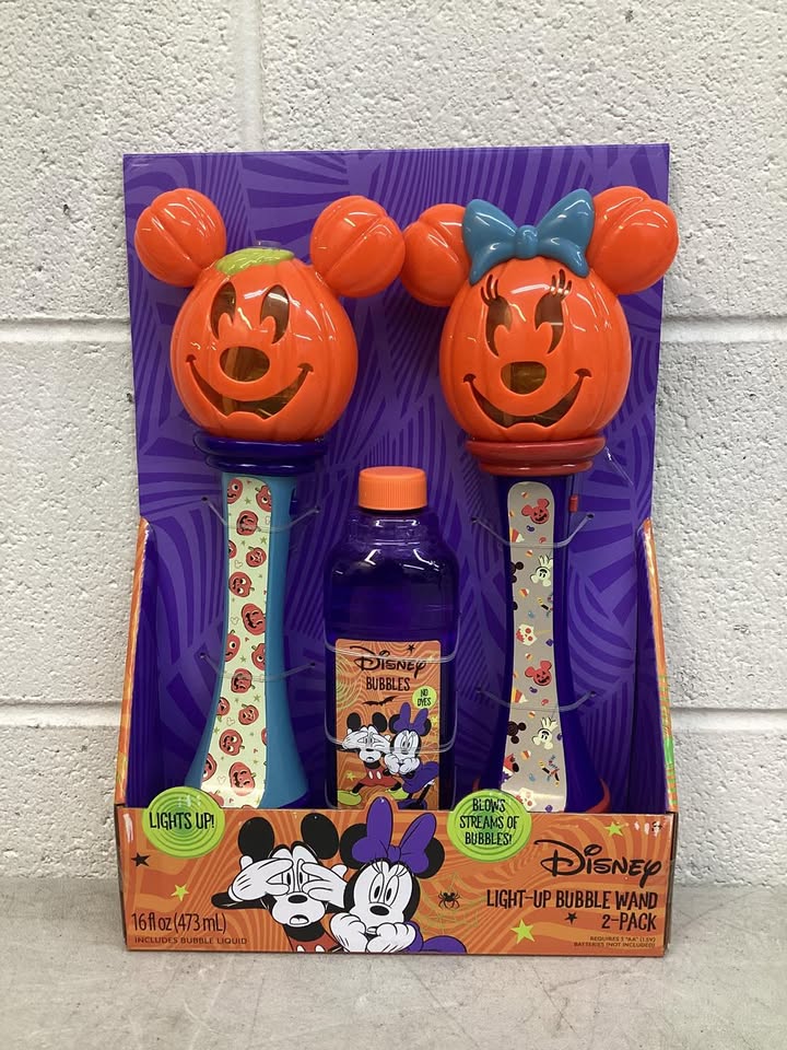 Mickey & Minnie Light-Up Halloween Bubble Wand 2-Pack