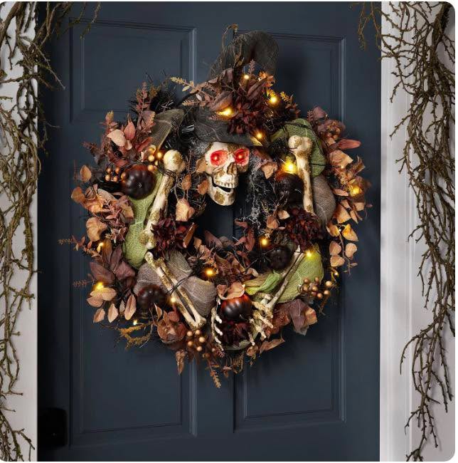 Member's Mark 26" Pre-Lit Skeleton Wreath