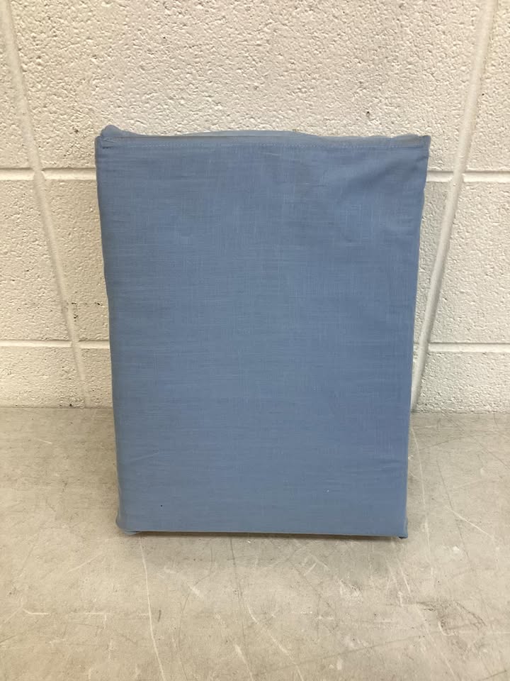 Member's Mark Washed Cotton Textured Sheet Set Blue Size Queen