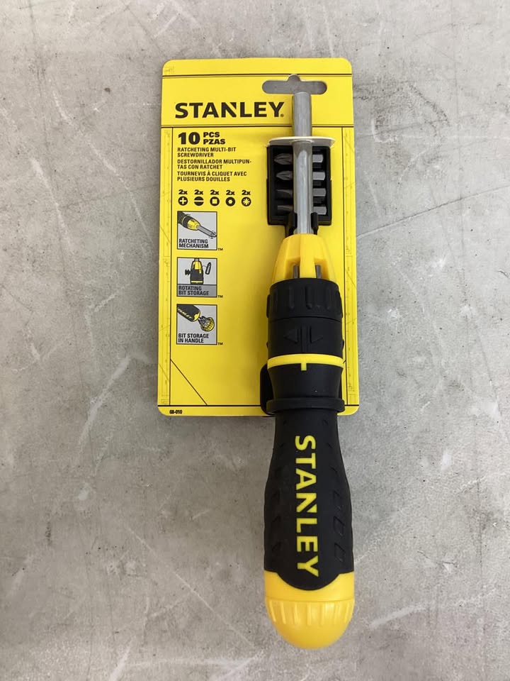 Stanley 10 pc. 3 in. Multi-Bit Ratcheting Screwdriver