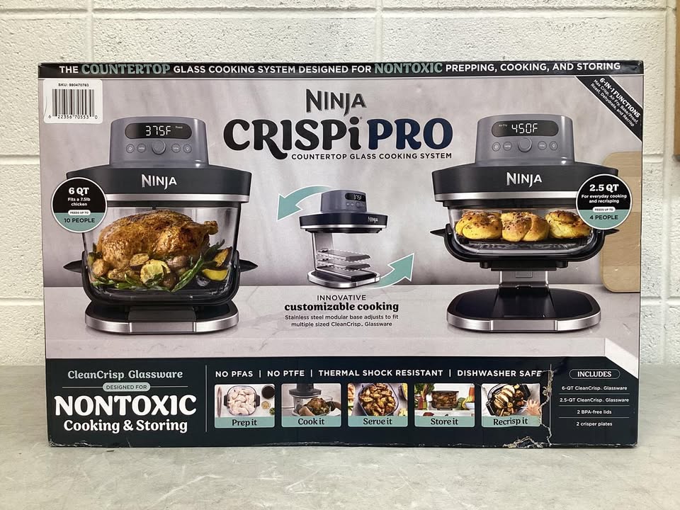 Ninja Crispi Pro 6-in-1 Glass Countertop Air Fryer